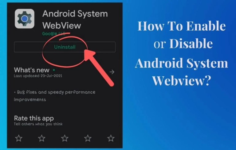 how to enable android system webview