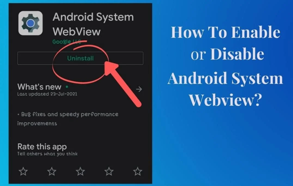 How to enable Android System WebView