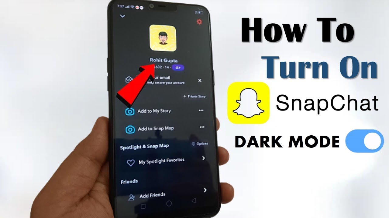 How to Put Dark Mode on Snapchat Android