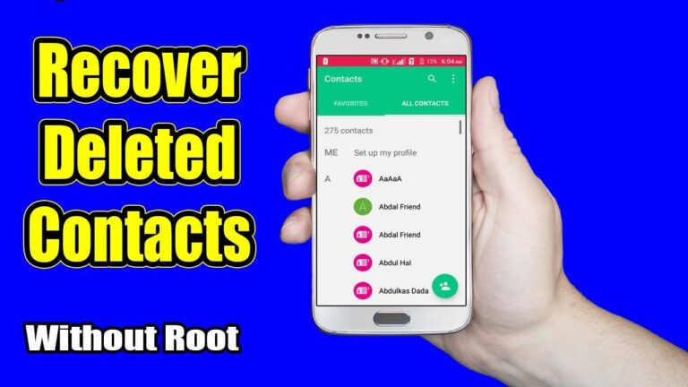 how to restore contacts on android