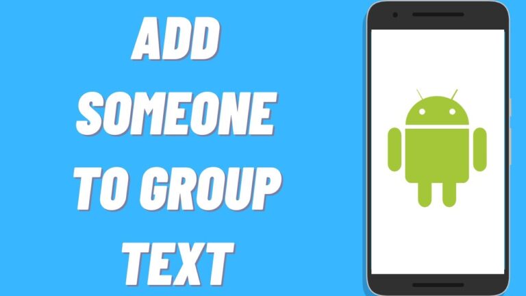 how to add someone to a group text android