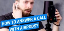 how to answer calls with airpods on android