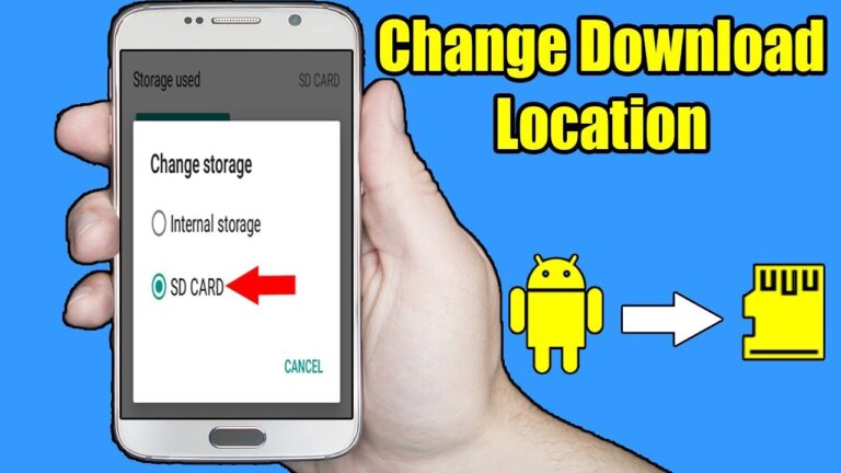 how to change download location on android
