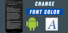 how to change font color on android