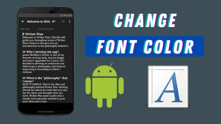 how to change font color on android