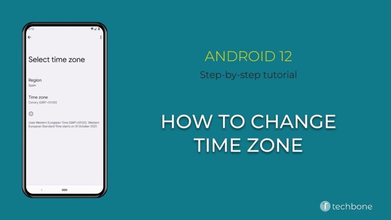 how to change time zone on android