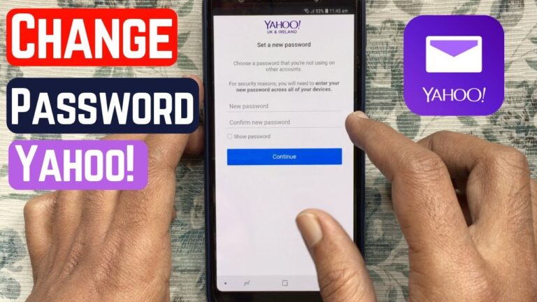 how to change yahoo password on android