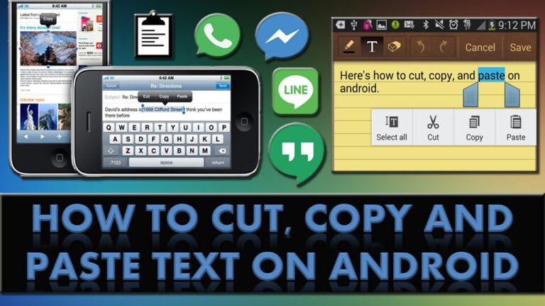 how to cut and paste in android