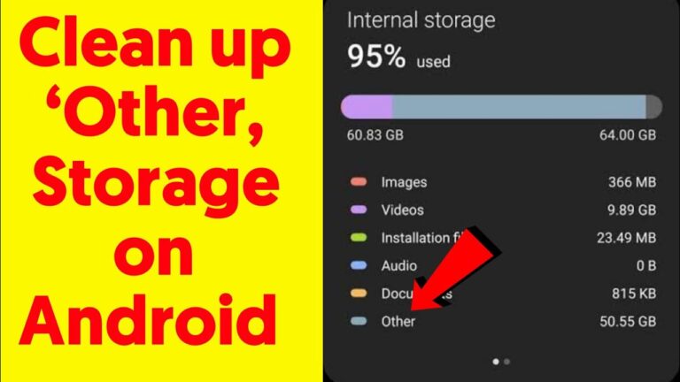 how to delete other storage on android