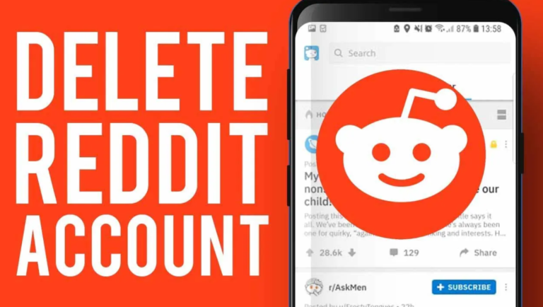 how to delete reddit account on android