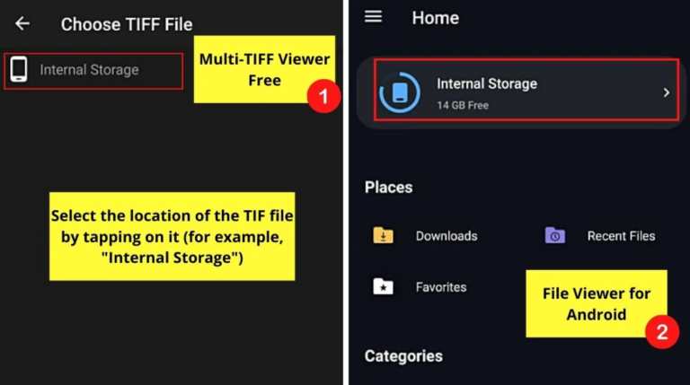 how to open a tif file on android