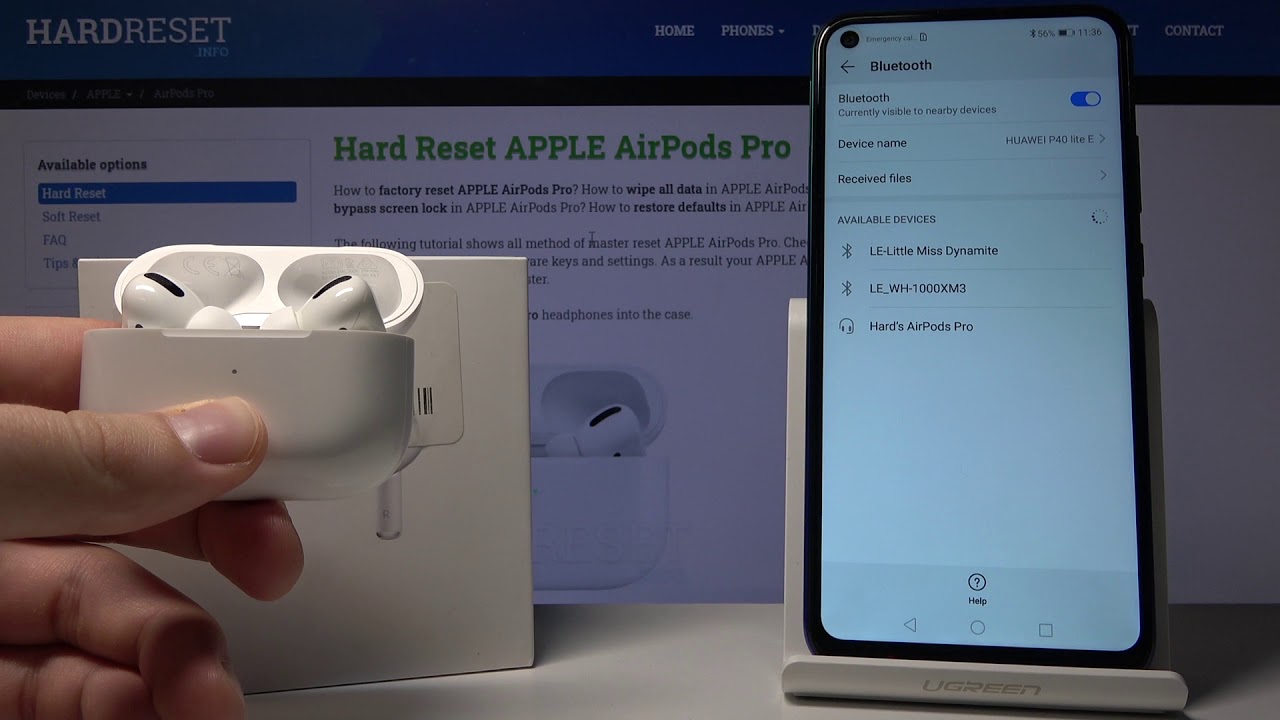 how to reset airpods on android