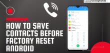 how to save contacts before factory reset android