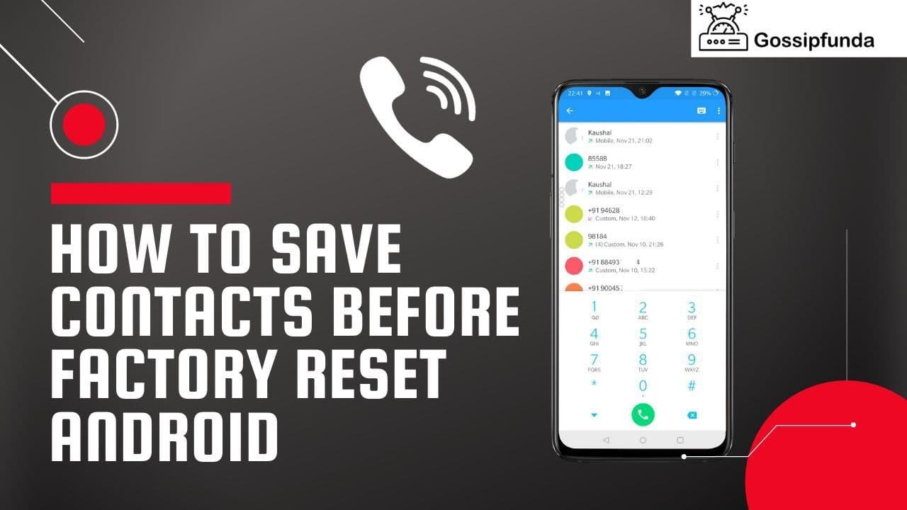How To Save Contacts Before Factory Reset Android