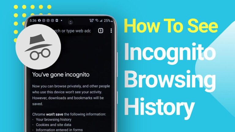 how to see incognito history on android