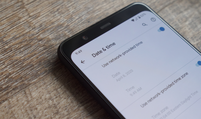 how to set time on android phone