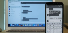 how to text android from mac