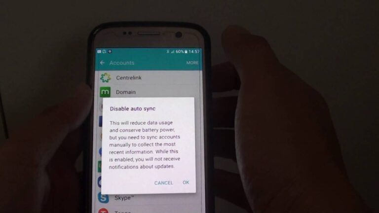 how to turn off sync on android