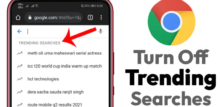 how to turn off trending searches on google android