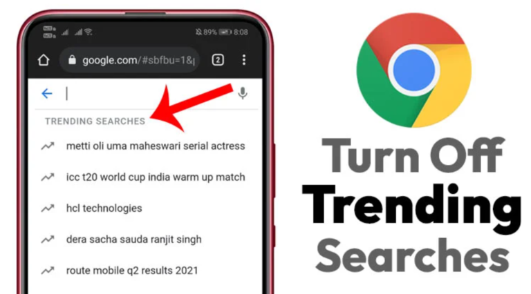 how to turn off trending searches on google android