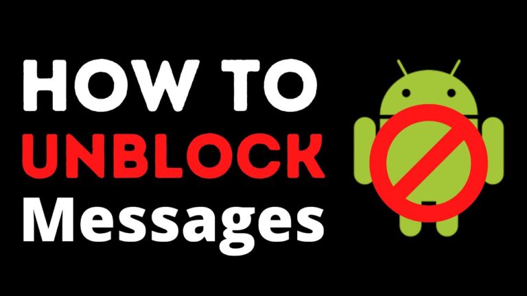 how to unblock text messages on android
