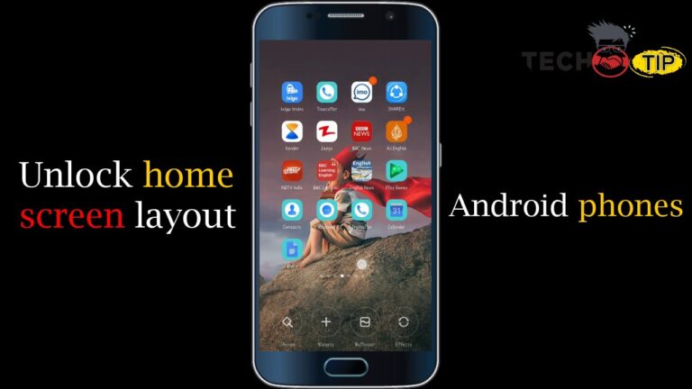 how to unlock home screen layout on android