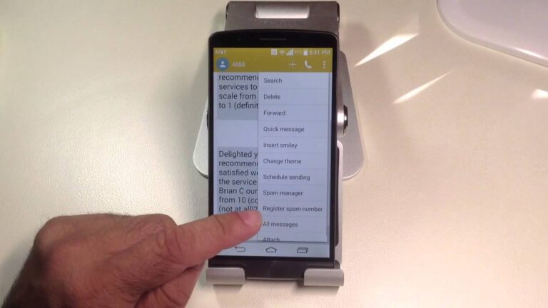 how to block text messages on lg android