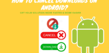 how to cancel download android