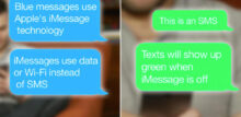 how to change green messages to blue android