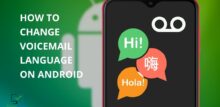 how to change voicemail language on android