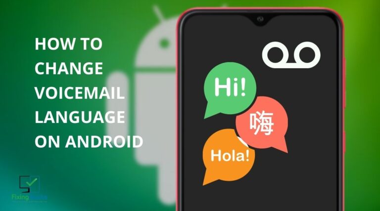 how to change voicemail language on android