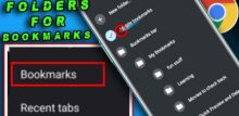 how to create bookmark folder in chrome android