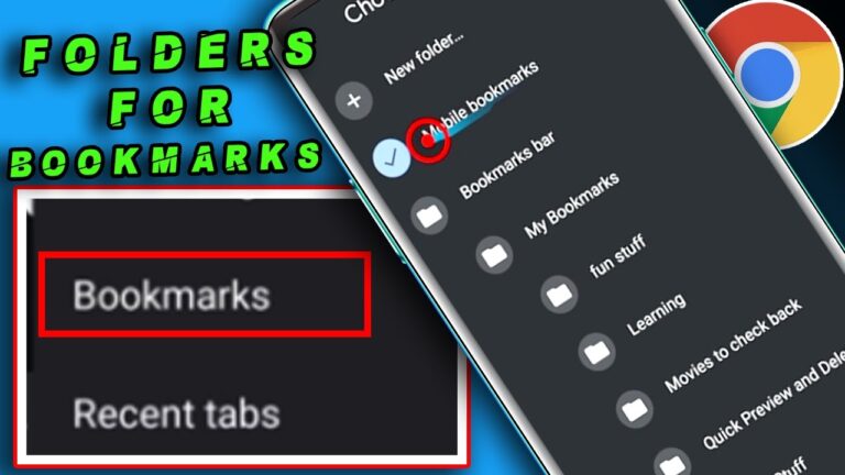 how to create bookmark folder in chrome android