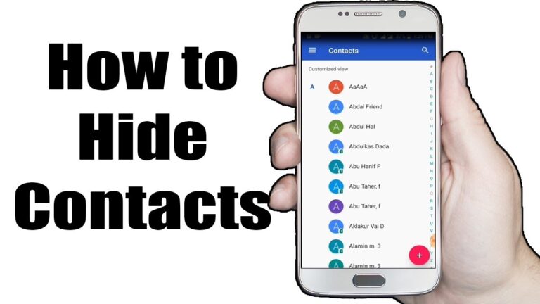 how to hide contacts on android