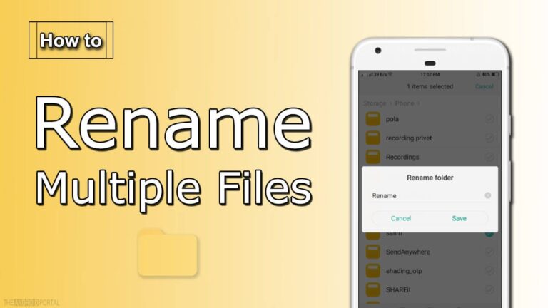 how to rename files on android