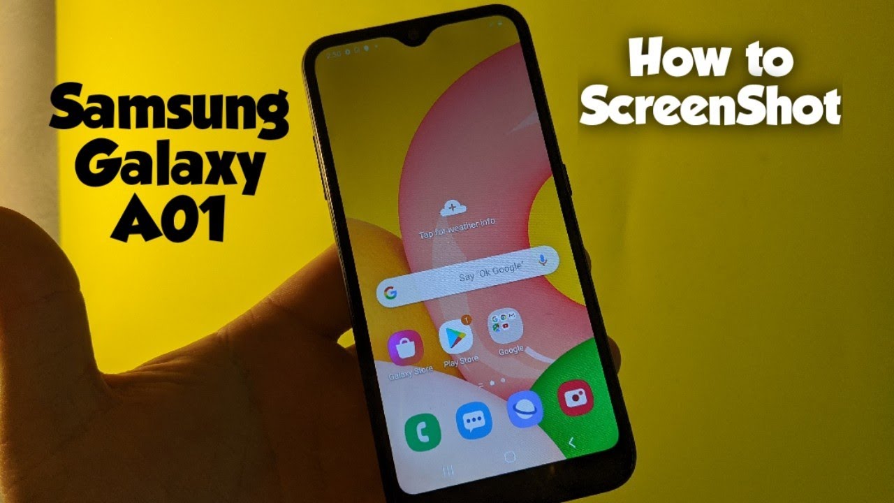How to Screenshot on Samsung A01
