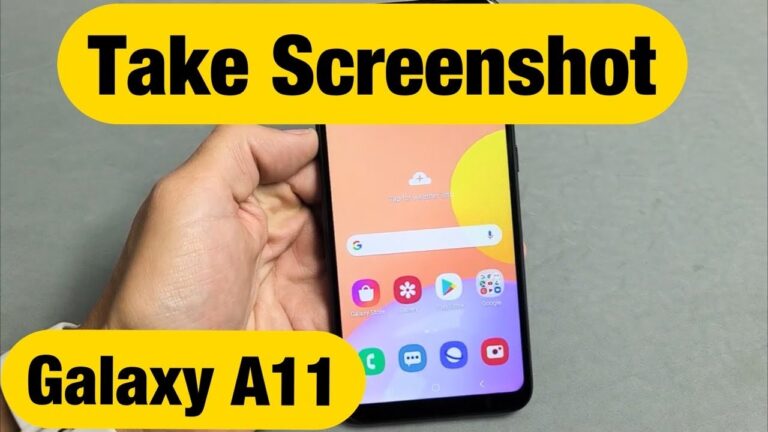 how to screenshot on a galaxy a11