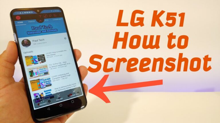 how to screenshot on lg k51