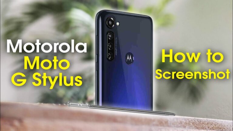 how to screenshot on moto g stylus