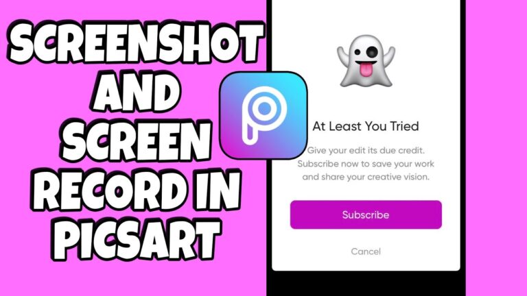 how to screenshot on picsart