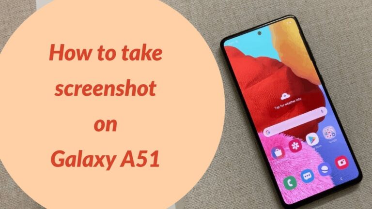 how to screenshot on samsung a51