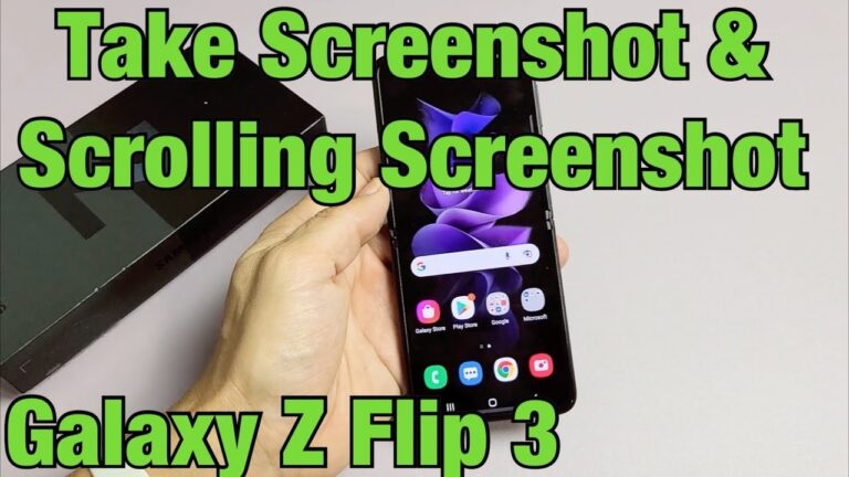 how to screenshot on z flip 3
