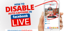 how to turn off auto captions on facebook app android