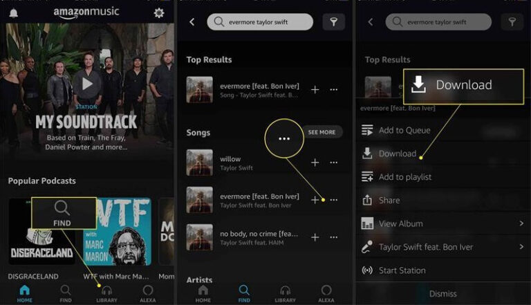 where does amazon music download to android phone